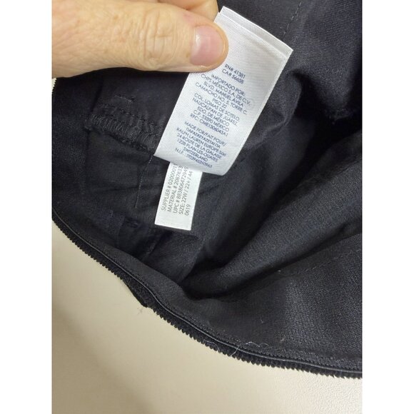 Chaps Women Sz 22 (Actual 44x27) Soft Corduroy Pants Stretch Black Plus EUC - Picture 4 of 8